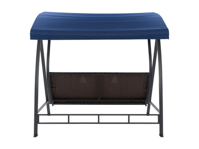 navy blue Patio Swing With Canopy Flora Collection product image by CorLiving#color_navy-blue