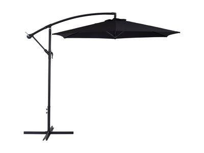 black cantilever patio umbrella, tilting Persist Collection product image CorLiving#color_black