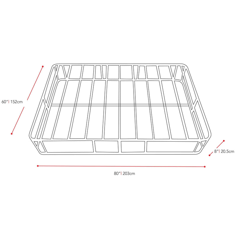 Queen Box Spring, Ready-to-Assemble measurements diagram by CorLiving