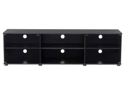 black TV Stand with Glass Doors for TVs up to 85" Fiji Collection product image by CorLiving#color_black