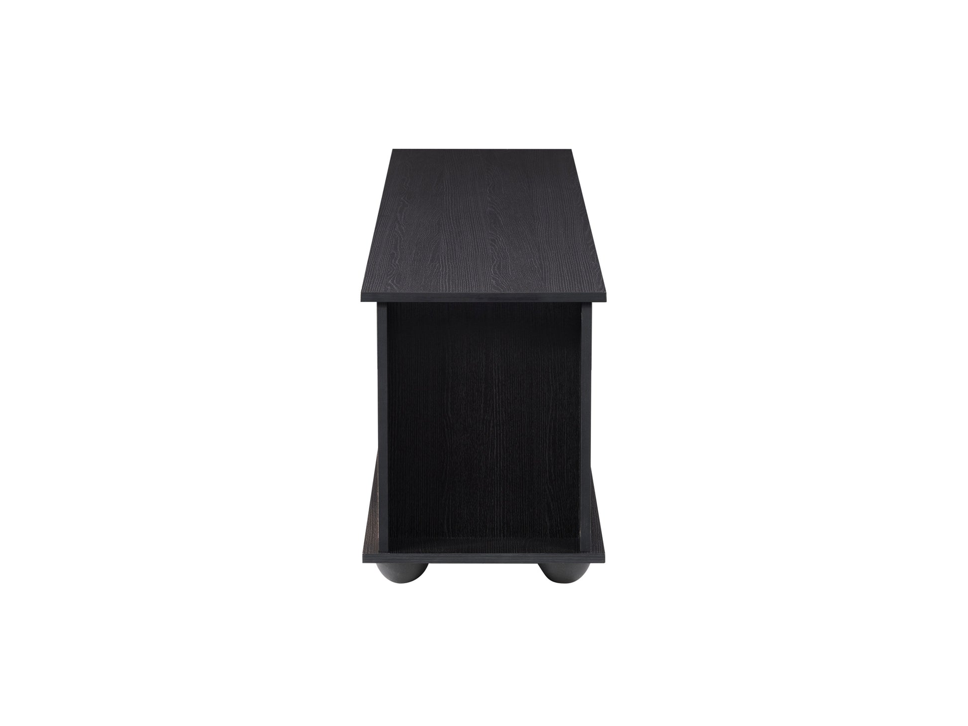 Modern wooden TV stand with white drawers and open shelving, featuring a sleek, minimalist design, natural wood finish, and sturdy construction. Ideal for contemporary living rooms and media storage.