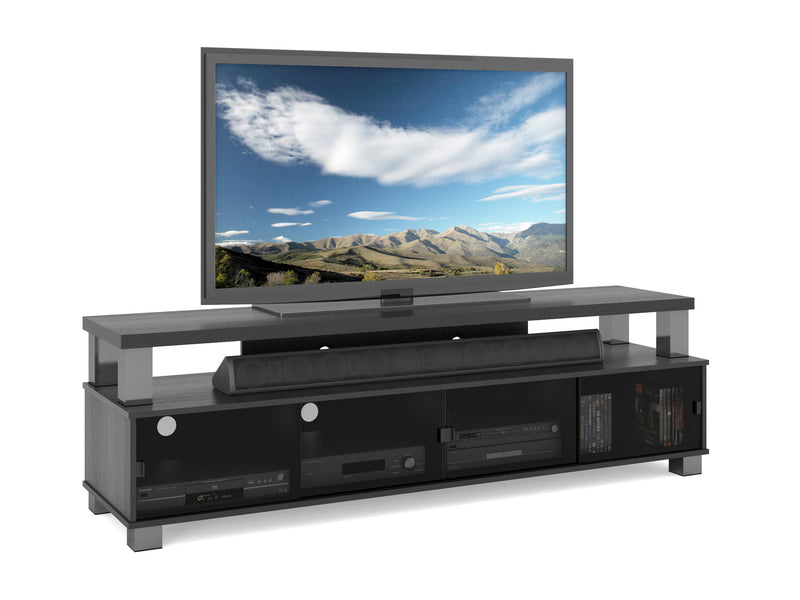 black Extra Wide TV Stand for TVs up to 95" Bromley Collection product image by CorLiving