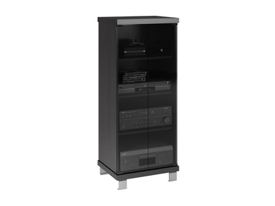 black Media Storage Cabinet Holland Collection product image by CorLiving#color_black
