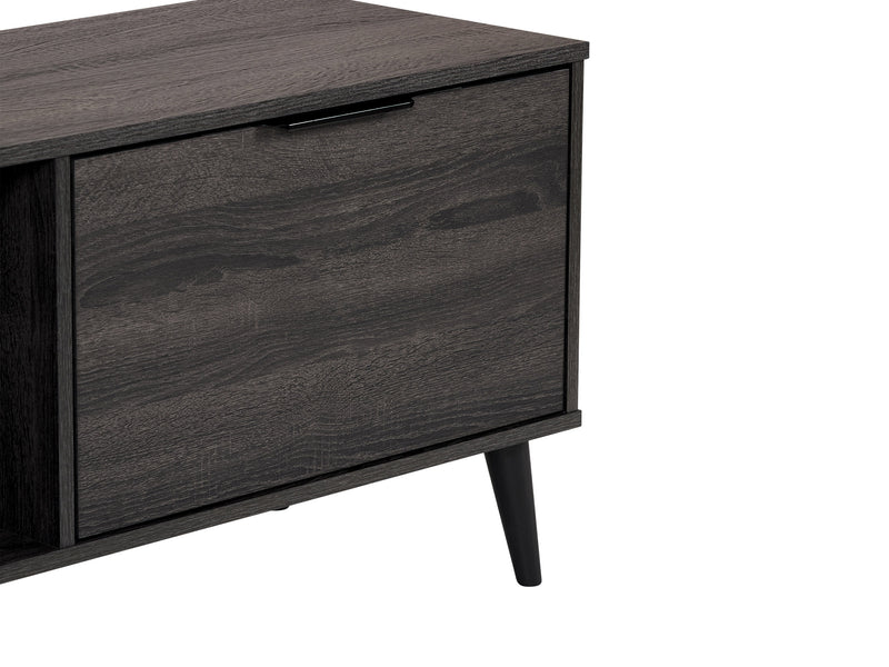 dark grey TV Bench - Open & Closed Storage, TVs up to 85" Cole Collection detail image by CorLiving