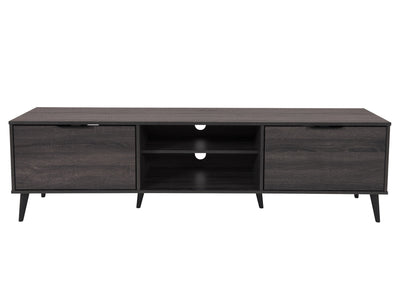 dark grey TV Bench - Open & Closed Storage, TVs up to 85" Cole Collection product image by CorLiving#color_cole-dark-grey