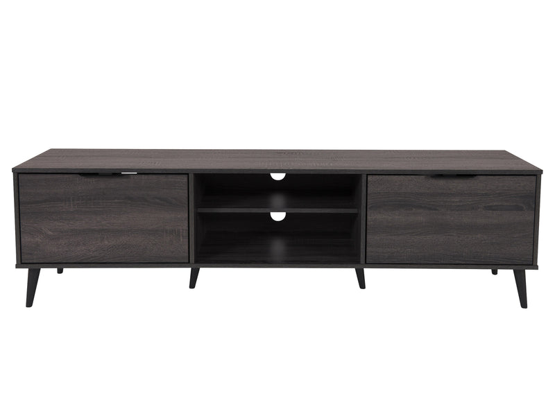 dark grey TV Bench - Open & Closed Storage, TVs up to 85" Cole Collection product image by CorLiving