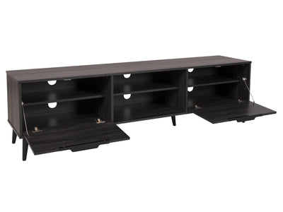 dark grey TV Bench - Open & Closed Storage, TVs up to 85" Cole Collection product image by CorLiving#color_cole-dark-grey