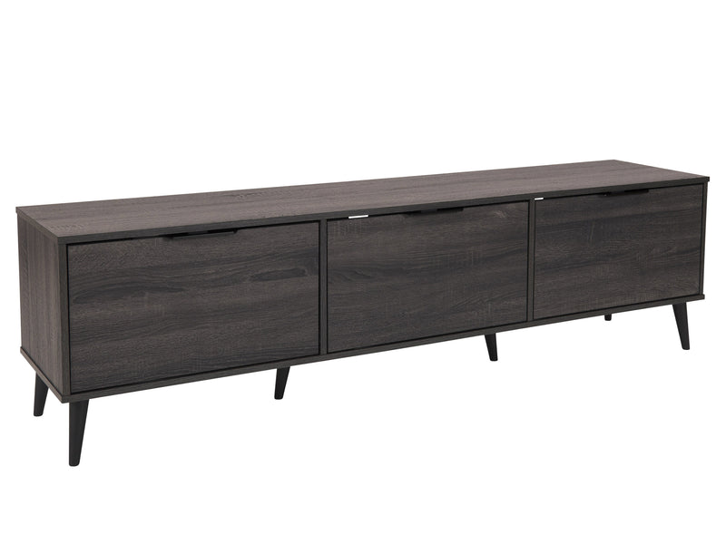 dark grey TV Bench with Cabinet Storage, TVs up to 85" Cole Collection product image by CorLiving