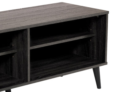 dark grey TV Bench with Open Shelves, TVs up to 85" Cole Collection detail image by CorLiving#color_cole-dark-grey
