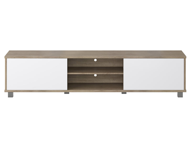 brown and white Modern TV Stand for TVs up to 85" Hollywood Collection product image by CorLiving