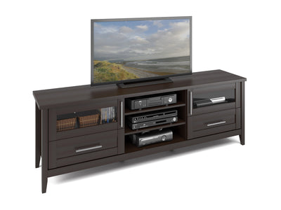 espresso Extra Wide TV Stand for TVs up to 85" Jackson Collection product image by CorLiving#color_espresso