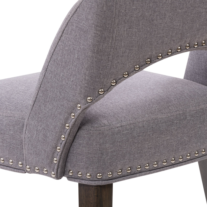 pewter grey Mid Century Dining Chairs, Set of 2 Tiffany Collection detail image by CorLiving