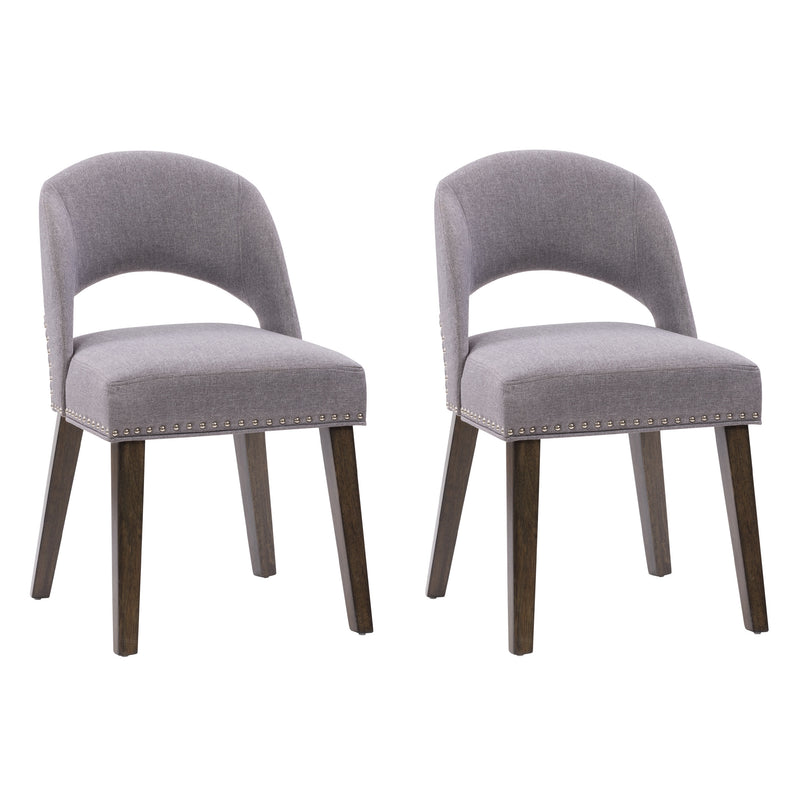 pewter grey Mid Century Dining Chairs, Set of 2 Tiffany Collection product image by CorLiving