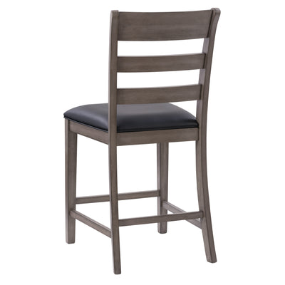 washed grey Counter Height Dining Chairs Set of 2 New York Collection product image by CorLiving#color_new-york-washed-grey-and-black