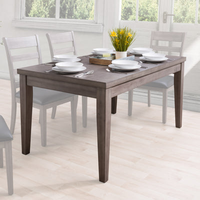 washed grey Wooden Dining Table New York Collection lifestyle scene by CorLiving#color_new-york-washed-grey