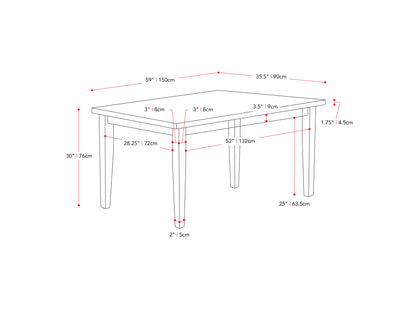 7 piece wooden dining set with a rectangular table and six chairs, featuring natural wood finish, sleek modern design, and cushioned seats in a light beige fabric. Perfect for contemporary dining spaces.