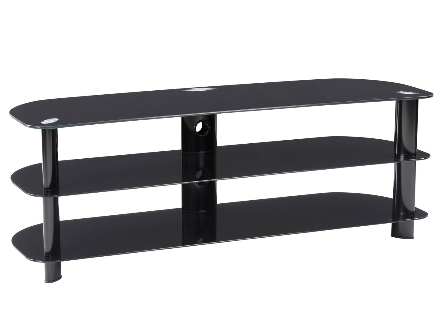 Modern wooden TV stand with open shelving and storage compartments, featuring a sleek design in light oak finish, metal legs, and a minimalist style perfect for contemporary living rooms.