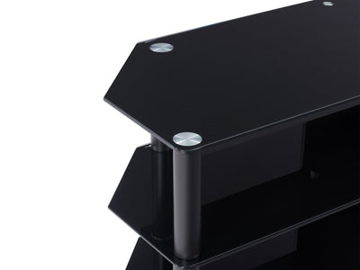 Black TV Bench for TVs up to 85" Travers Collection detail image by CorLiving#color_black