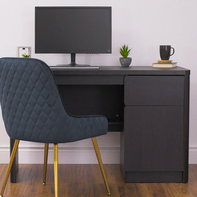 black brown Desk with Cabinet Kingston Collection lifestyle scene by CorLiving