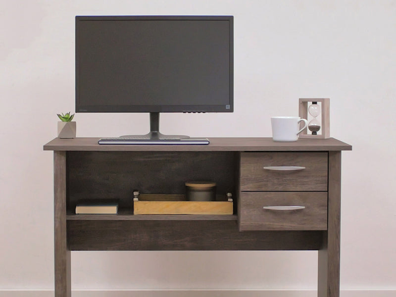 brown Desk with Drawers Kingston Collection lifestyle scene by CorLiving