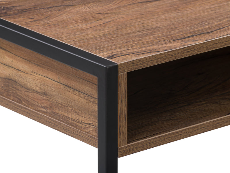 brown and black Desk with Storage Rayne Collection detail image by CorLiving