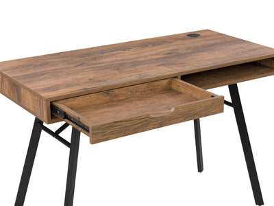 brown Natural Wood Desk Auston Collection detail image by CorLiving#color_brown