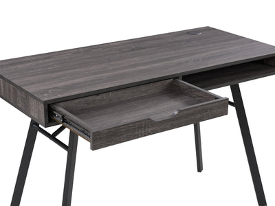 grey Natural Wood Desk Auston Collection detail image by CorLiving#color_grey