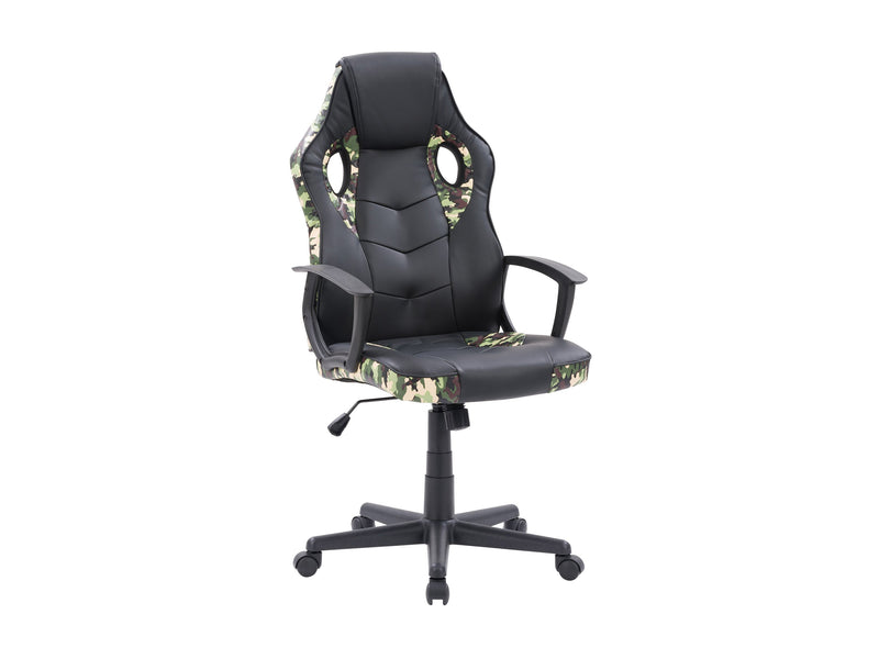 black and camo Gaming Chair with Wheels Mad Dog Collection product image by CorLiving