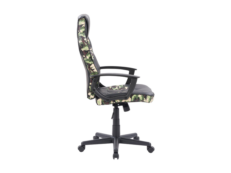 black and camo Gaming Chair with Wheels Mad Dog Collection product image by CorLiving