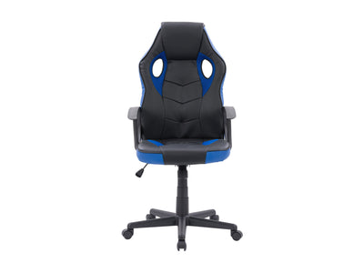 black and blue Gaming Chair with Wheels Mad Dog Collection product image by CorLiving#color_black-and-blue