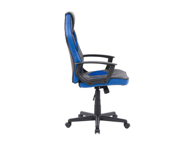 black and blue Gaming Chair with Wheels Mad Dog Collection product image by CorLiving#color_black-and-blue