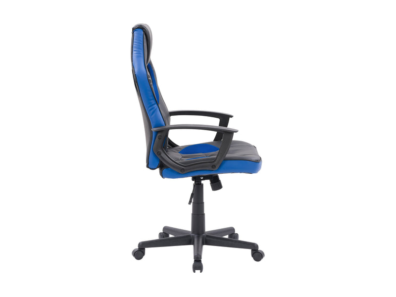 black and blue Gaming Chair with Wheels Mad Dog Collection product image by CorLiving
