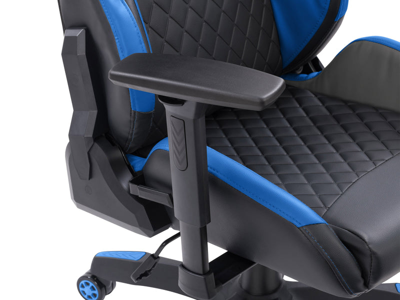 black and blue Gaming Reclining Chair Nightshade Collection detail image by CorLiving