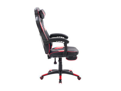 black and red Gaming Chair with Footrest Doom Collection product image by CorLiving#color_black-and-red