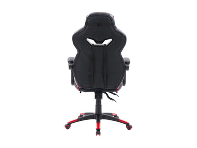 black and red Gaming Chair with Footrest Doom Collection product image by CorLiving#color_black-and-red