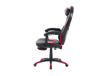 black and red Gaming Chair with Footrest Doom Collection product image by CorLiving#color_black-and-red