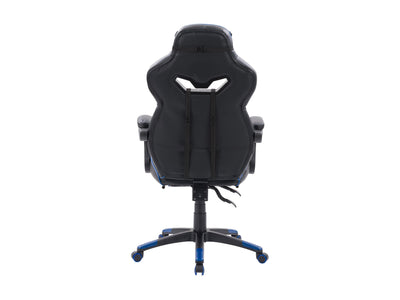 black and blue Gaming Chair with Footrest Doom Collection product image by CorLiving#color_black-and-blue
