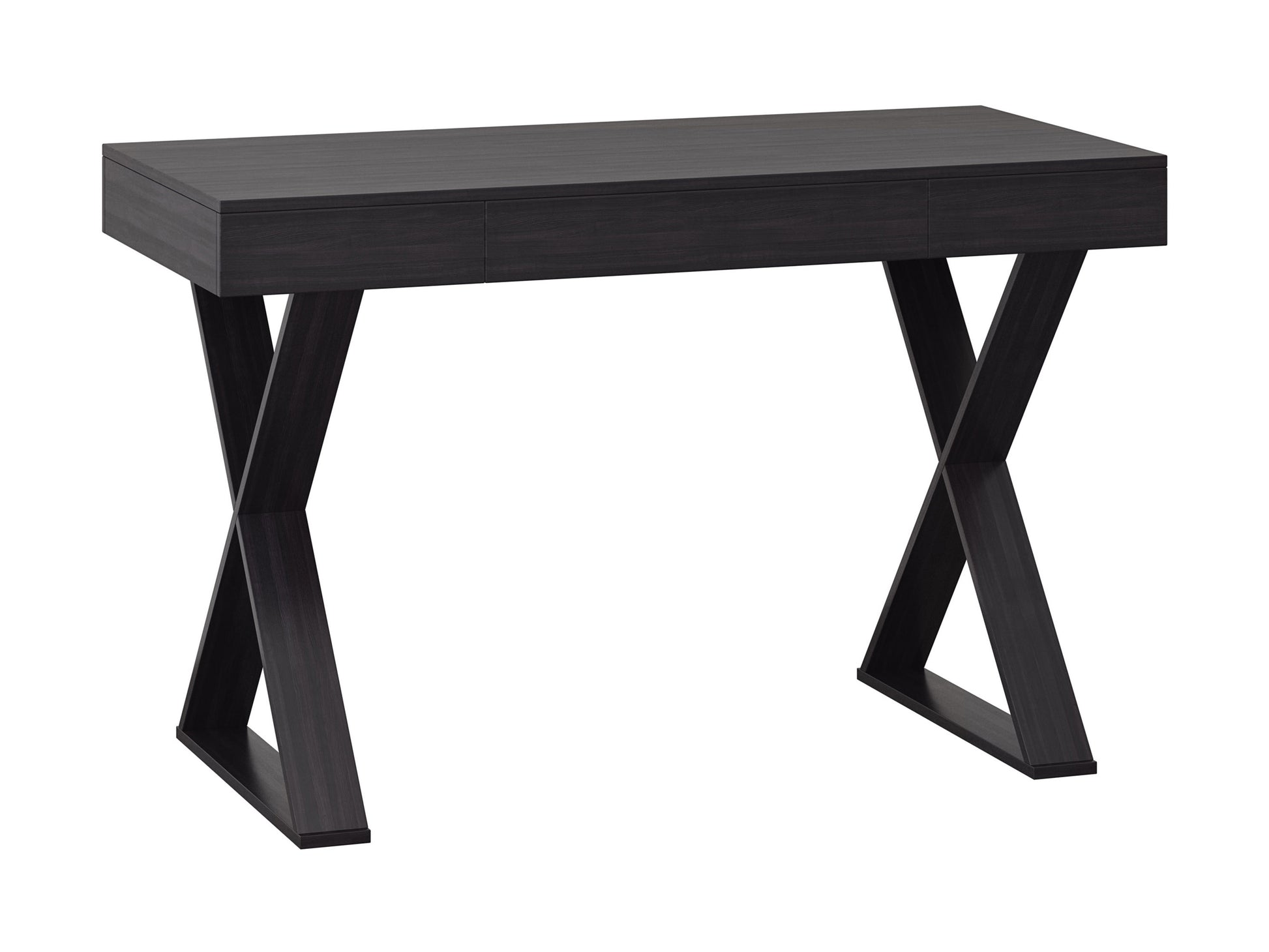 Rustic farmhouse desk with sturdy wooden construction, featuring a natural wood grain finish, ample workspace, and a lower shelf for storage. Ideal for home office or study room.