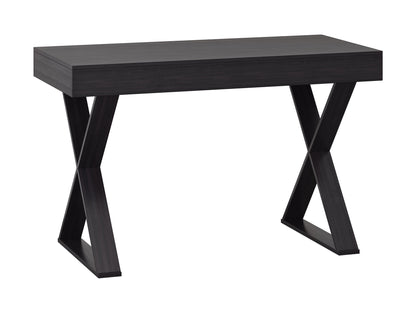 Rustic farmhouse desk with sturdy wooden construction, featuring a natural wood grain finish, ample workspace, and a lower shelf for storage. Ideal for home office or study room.