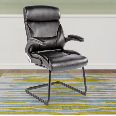 black Office Guest Chair CorLiving Collection lifestyle scene by CorLiving#color_black