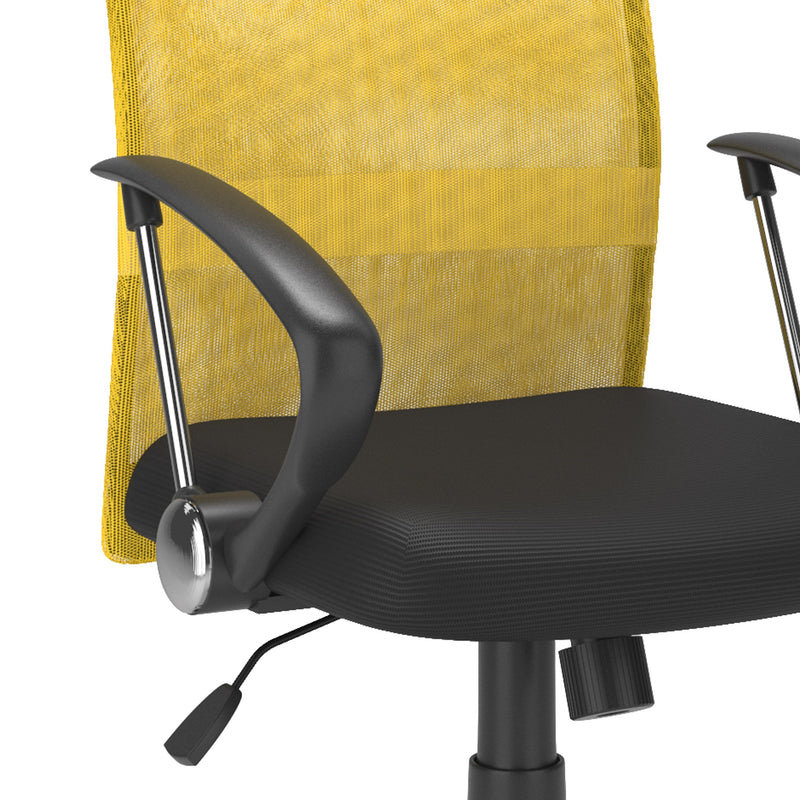 yellow Fabric Office Chair Harper Collection detail image by CorLiving