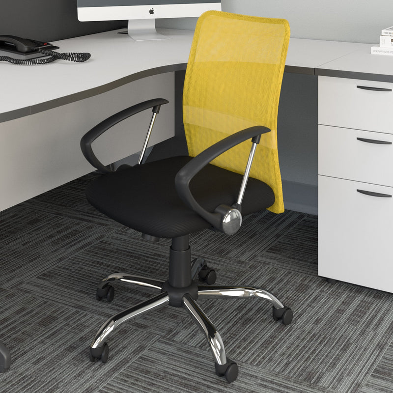 yellow Fabric Office Chair Harper Collection lifestyle scene by CorLiving