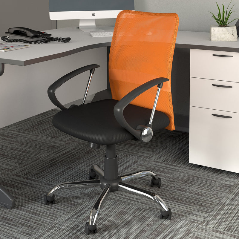 orange Fabric Office Chair Harper Collection lifestyle scene by CorLiving