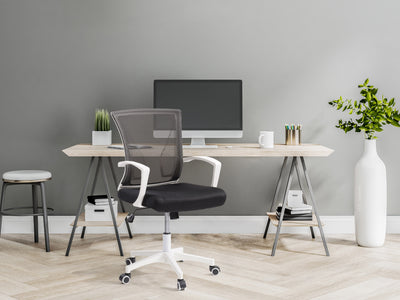 black Mesh Task Chair Cooper Collection lifestyle scene by CorLiving#color_cooper-black-on-white
