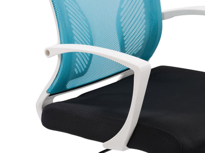teal and black Mesh Task Chair Cooper Collection detail image by CorLiving#color_teal-and-black