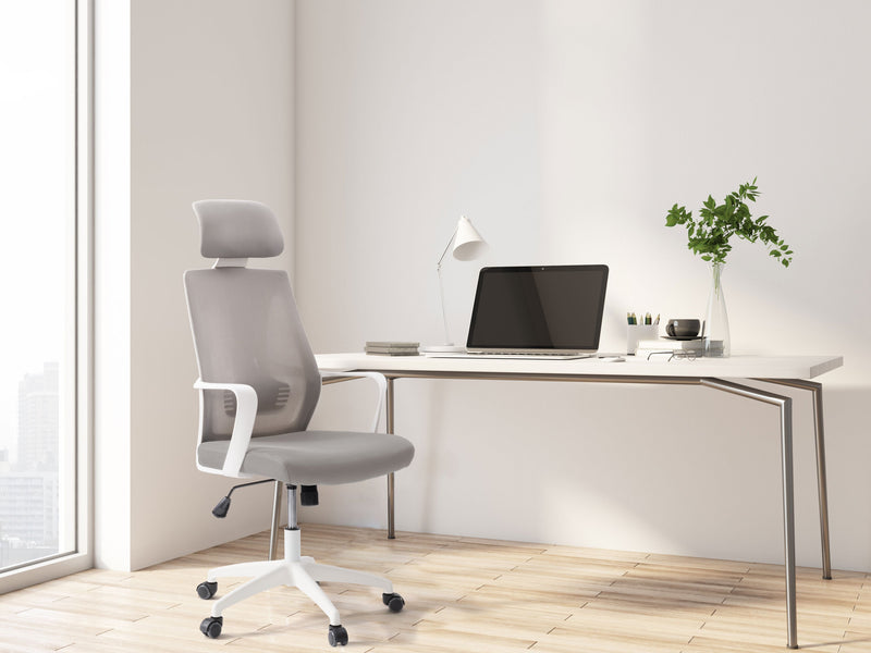 grey High Back Office Chair Ashton Collection lifestyle scene by CorLiving