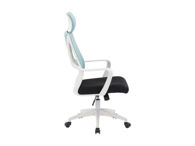 teal and black High Back Office Chair Ashton Collection product image by CorLiving