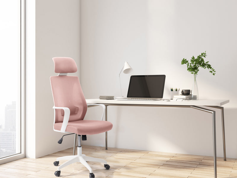 pink High Back Office Chair Ashton Collection lifestyle scene by CorLiving
