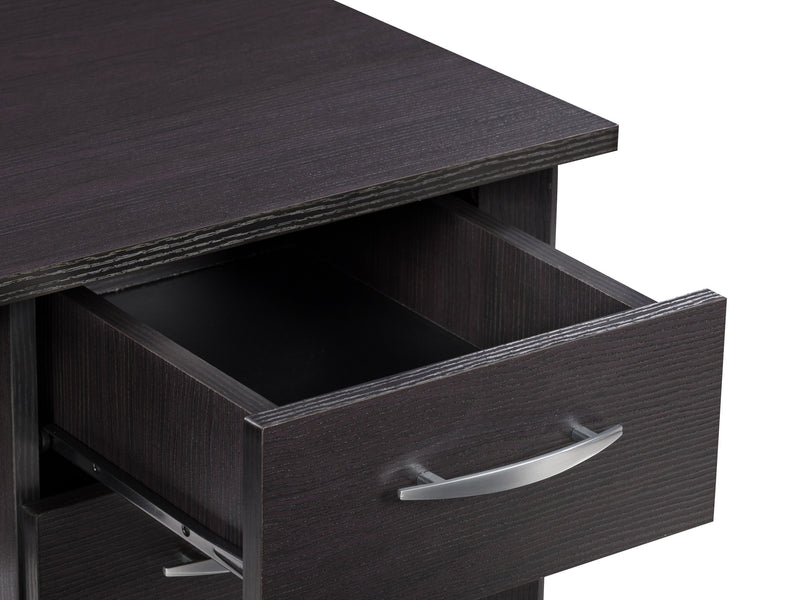 black brown Desk with Drawers Kingston Collection detail image by CorLiving