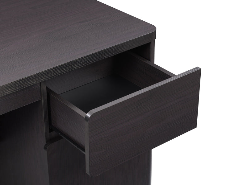 black brown Desk with Cabinet Kingston Collection detail image by CorLiving